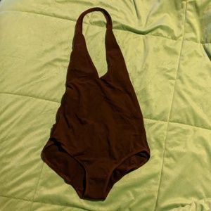 NWOT American Apparel Cotton Spandex Halter Suit